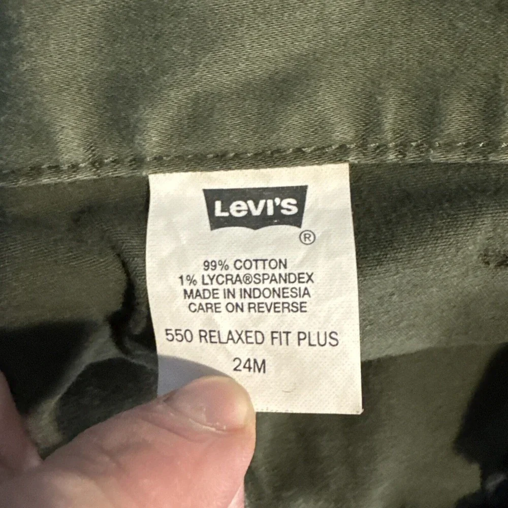 Levis Red Tab 550 Womens 24M (40 X 30) Relaxed Fit Plus Green Pants‎ High Rise